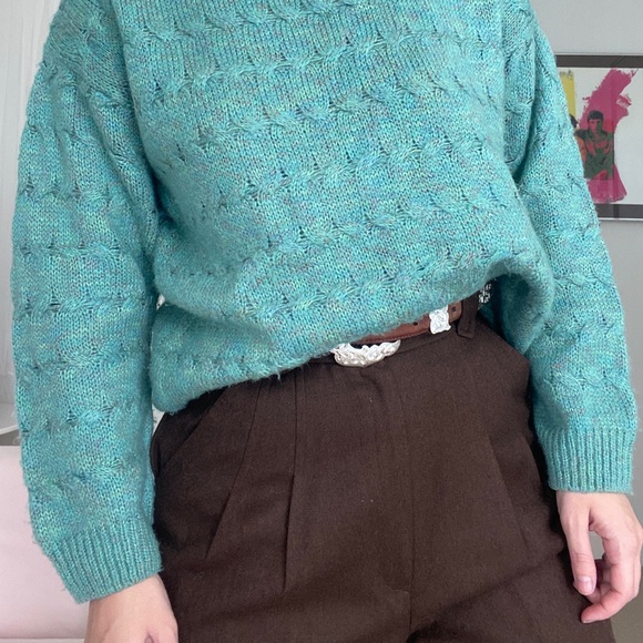 🍋 2 for $30 Teal Vintage Sweater - Picture 2 of 4
